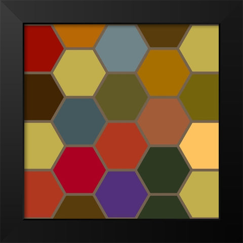 Bright Hive VI Black Modern Wood Framed Art Print by Grayscale