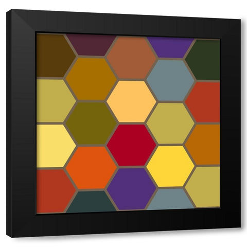 Bright Hive VIII Black Modern Wood Framed Art Print by Grayscale