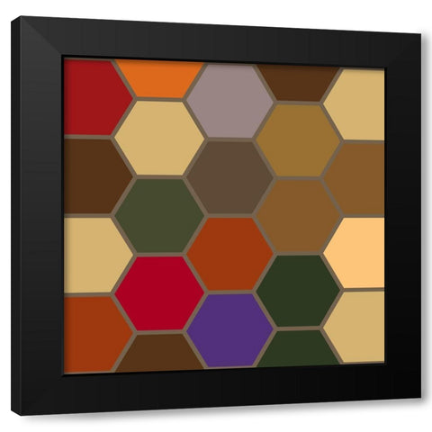 Bright Hive XI Black Modern Wood Framed Art Print with Double Matting by Grayscale