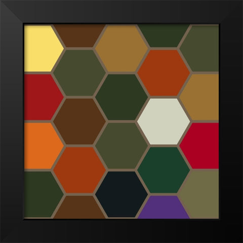 Bright Hive XII Black Modern Wood Framed Art Print by Grayscale