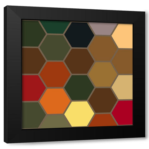 Bright Hive XIV Black Modern Wood Framed Art Print with Double Matting by Grayscale