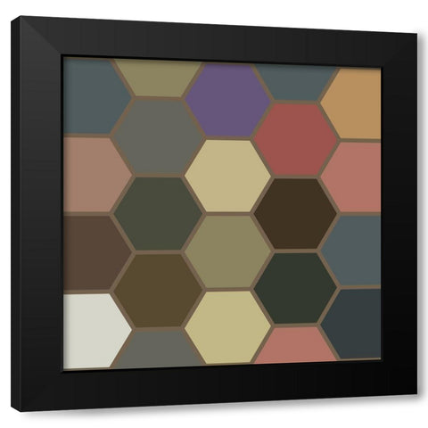 Soft Hive II Black Modern Wood Framed Art Print with Double Matting by Grayscale