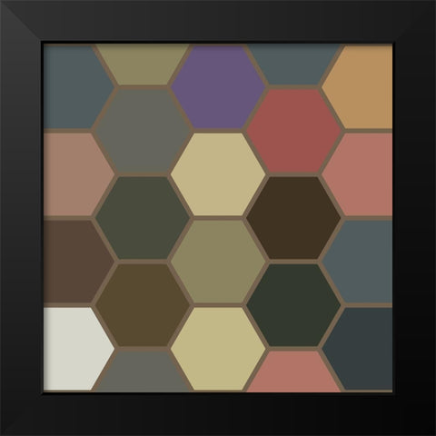 Soft Hive II Black Modern Wood Framed Art Print by Grayscale