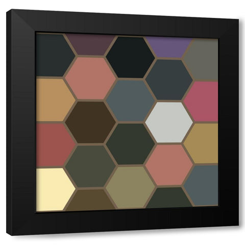 Soft Hive V Black Modern Wood Framed Art Print by Grayscale