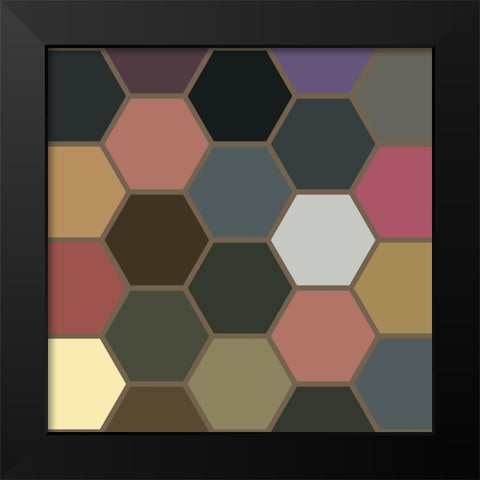 Soft Hive V Black Modern Wood Framed Art Print by Grayscale