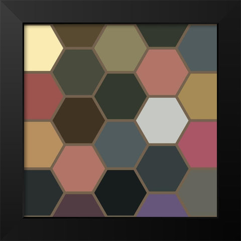 Soft Hive VII Black Modern Wood Framed Art Print by Grayscale