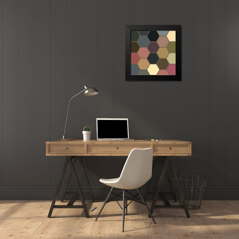 Soft Hive IX Black Modern Wood Framed Art Print by Grayscale