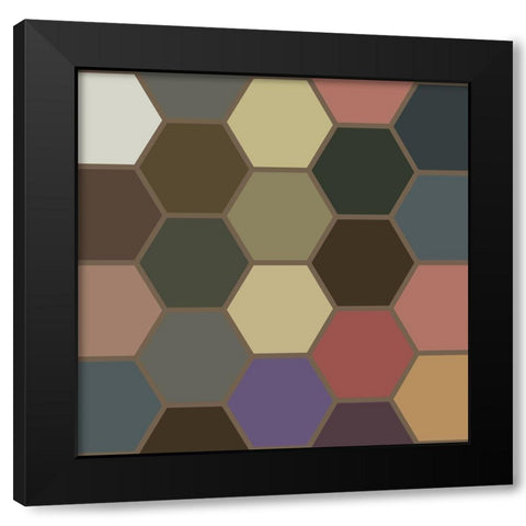 Soft Hive X Black Modern Wood Framed Art Print with Double Matting by Grayscale