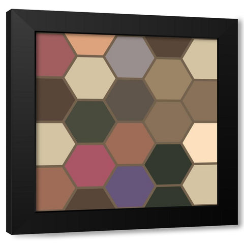 Soft Hive XI Black Modern Wood Framed Art Print with Double Matting by Grayscale