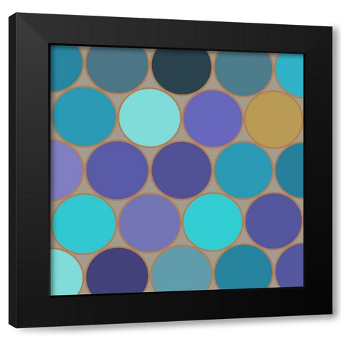 Cool Circles IV Black Modern Wood Framed Art Print with Double Matting by Grayscale