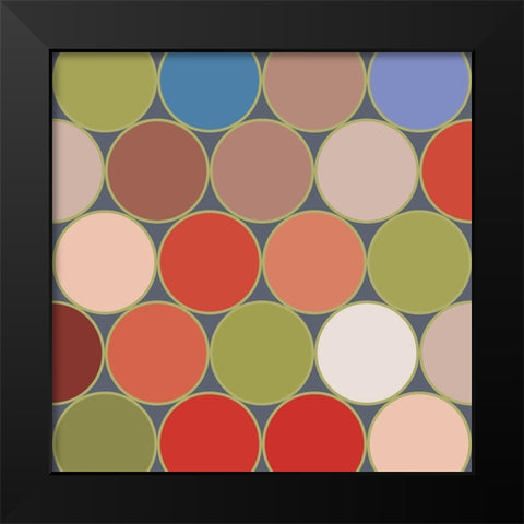 Bright Circles X Black Modern Wood Framed Art Print by Grayscale