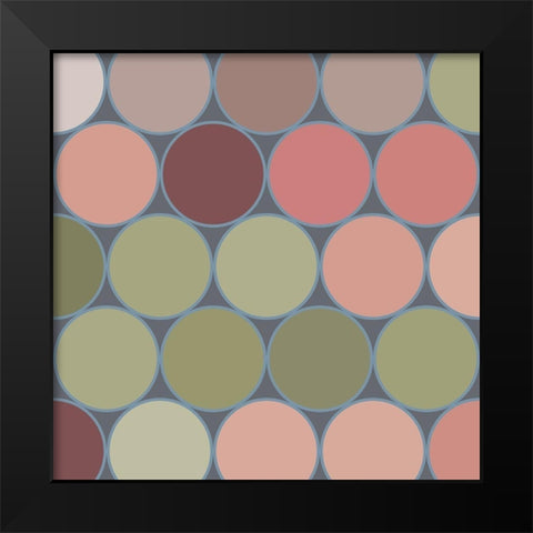 Soft Circles II Black Modern Wood Framed Art Print by Grayscale