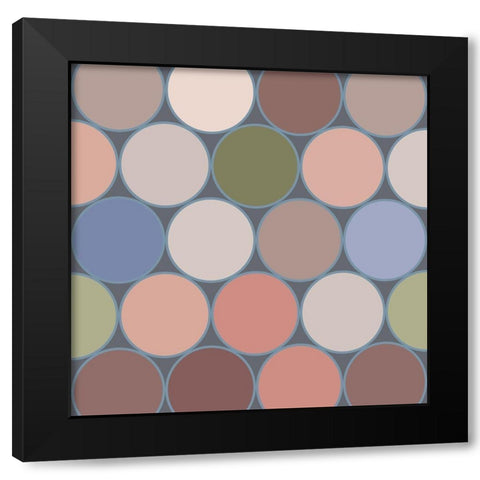 Soft Circles III Black Modern Wood Framed Art Print by Grayscale