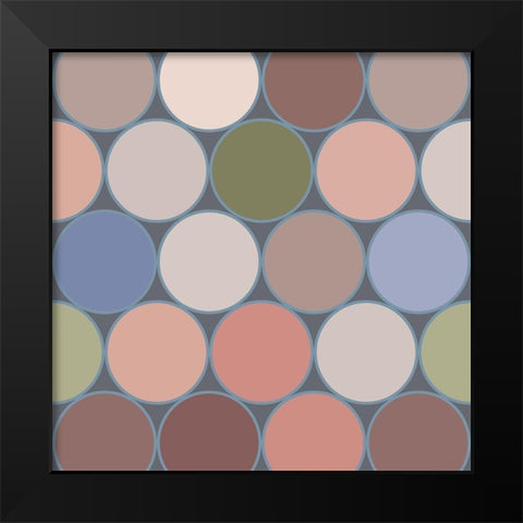 Soft Circles III Black Modern Wood Framed Art Print by Grayscale
