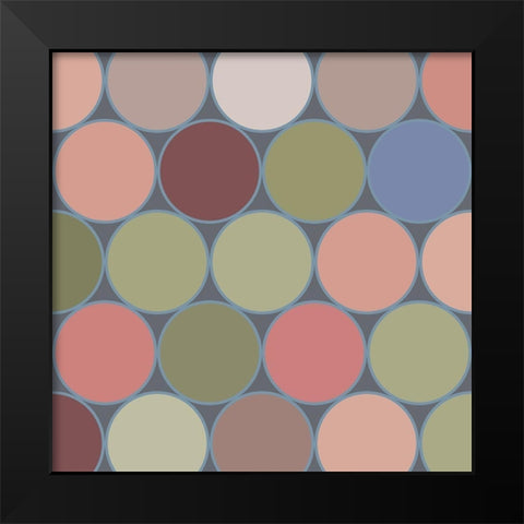 Soft Circles IV Black Modern Wood Framed Art Print by Grayscale