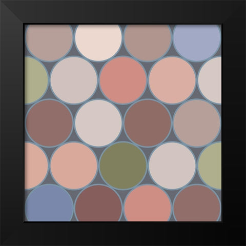 Soft Circles V Black Modern Wood Framed Art Print by Grayscale