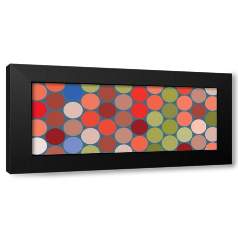 Bright Circles XI Black Modern Wood Framed Art Print with Double Matting by Grayscale