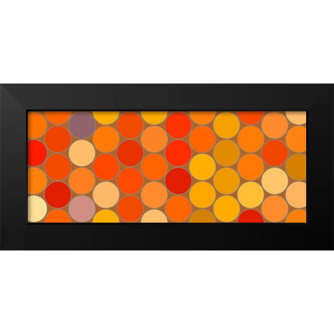 Warm Circles I Black Modern Wood Framed Art Print by Grayscale