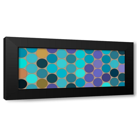 Cool Circles VI Black Modern Wood Framed Art Print with Double Matting by Grayscale