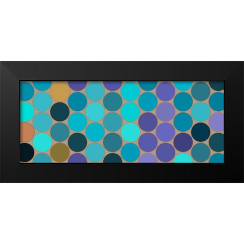 Cool Circles VI Black Modern Wood Framed Art Print by Grayscale