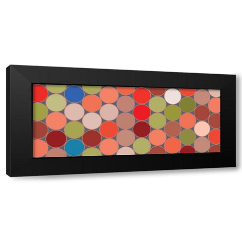 Bright Circles XII Black Modern Wood Framed Art Print with Double Matting by Grayscale