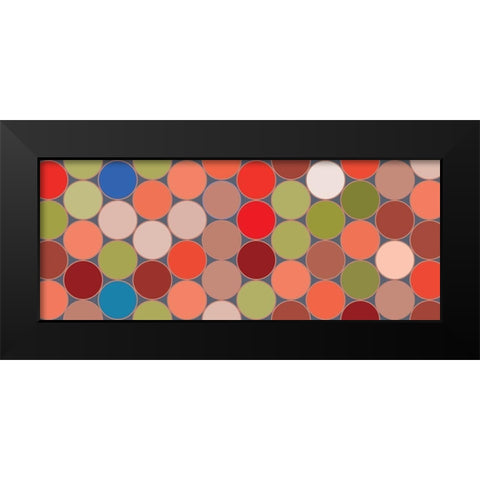 Bright Circles XII Black Modern Wood Framed Art Print by Grayscale