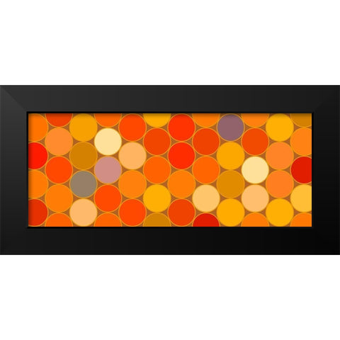 Warm Circles III Black Modern Wood Framed Art Print by Grayscale