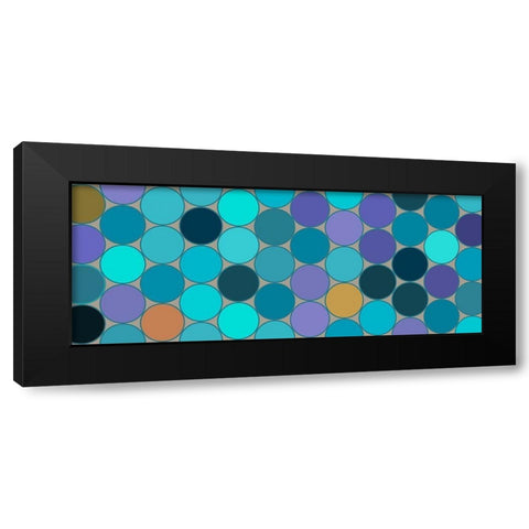 Cool Circles VII Black Modern Wood Framed Art Print by Grayscale
