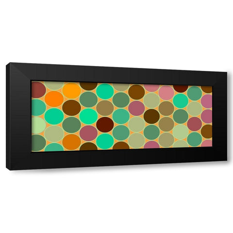 Green Circles II Black Modern Wood Framed Art Print by Grayscale