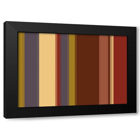Warm Stripes IX Black Modern Wood Framed Art Print by Grayscale