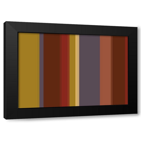 Warm Stripes XI Black Modern Wood Framed Art Print with Double Matting by Grayscale