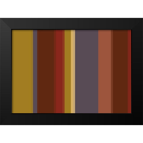 Warm Stripes XI Black Modern Wood Framed Art Print by Grayscale