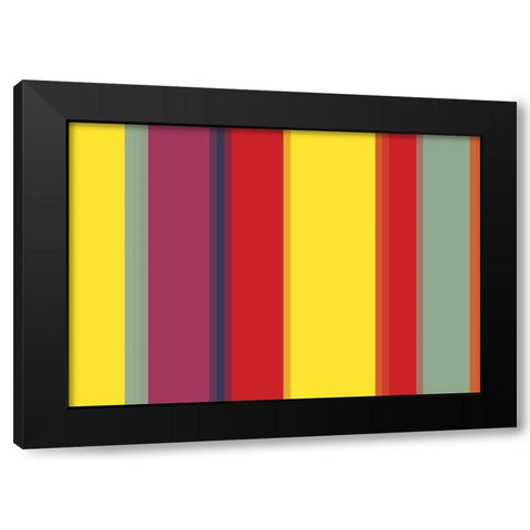Bright Stripes VIII Black Modern Wood Framed Art Print with Double Matting by Grayscale