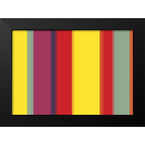 Bright Stripes VIII Black Modern Wood Framed Art Print by Grayscale