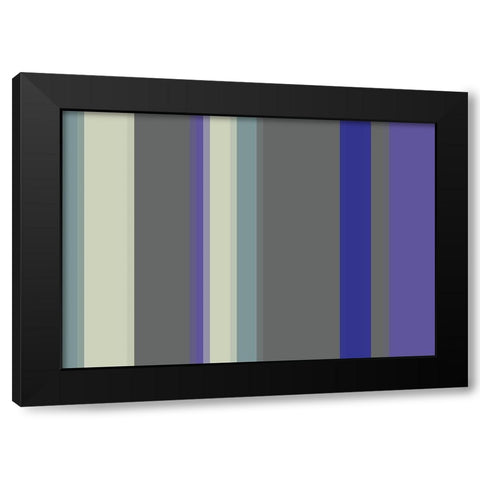 Cool Stripes IV Black Modern Wood Framed Art Print with Double Matting by Grayscale