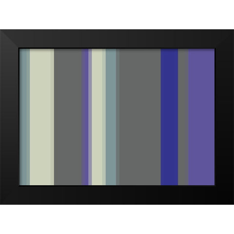 Cool Stripes IV Black Modern Wood Framed Art Print by Grayscale