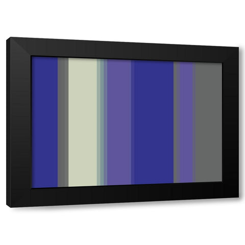 Cool Stripes V Black Modern Wood Framed Art Print with Double Matting by Grayscale