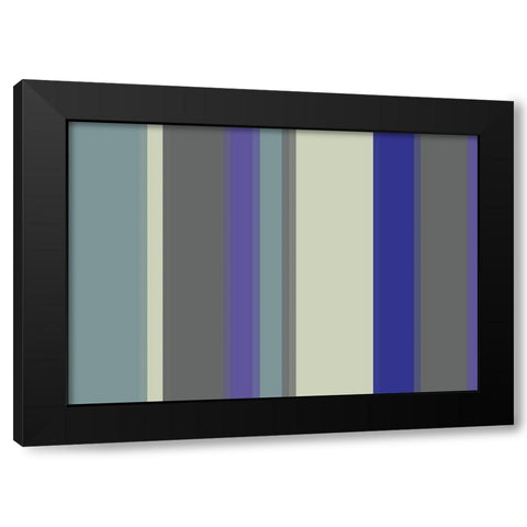 Cool Stripes VI Black Modern Wood Framed Art Print with Double Matting by Grayscale