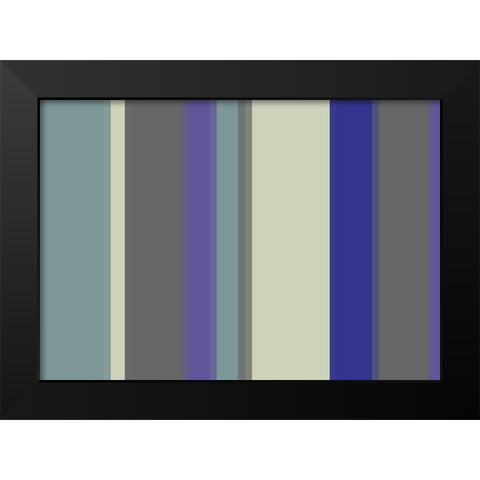 Cool Stripes VI Black Modern Wood Framed Art Print by Grayscale
