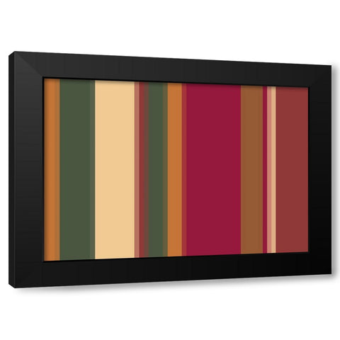Warm Stripes XII Black Modern Wood Framed Art Print by Grayscale