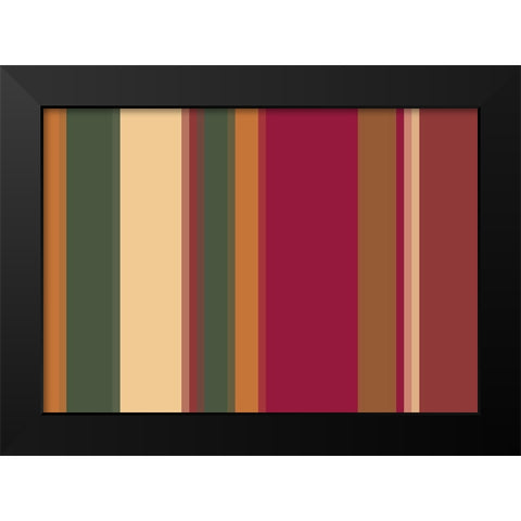 Warm Stripes XII Black Modern Wood Framed Art Print by Grayscale