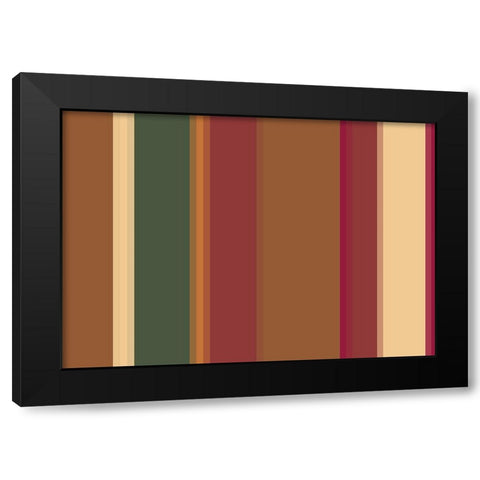 Warm Stripes XIII Black Modern Wood Framed Art Print with Double Matting by Grayscale