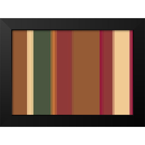 Warm Stripes XIII Black Modern Wood Framed Art Print by Grayscale
