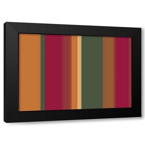 Warm Stripes XIV Black Modern Wood Framed Art Print by Grayscale