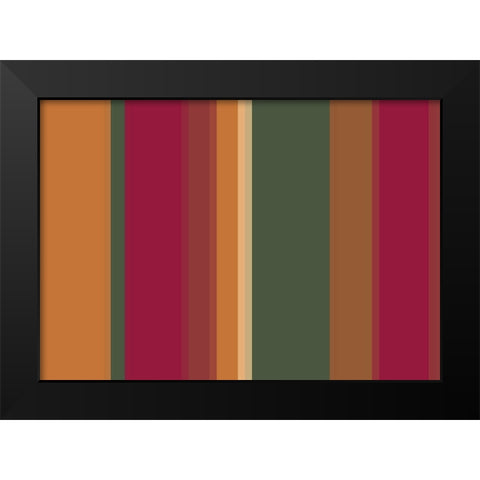 Warm Stripes XIV Black Modern Wood Framed Art Print by Grayscale