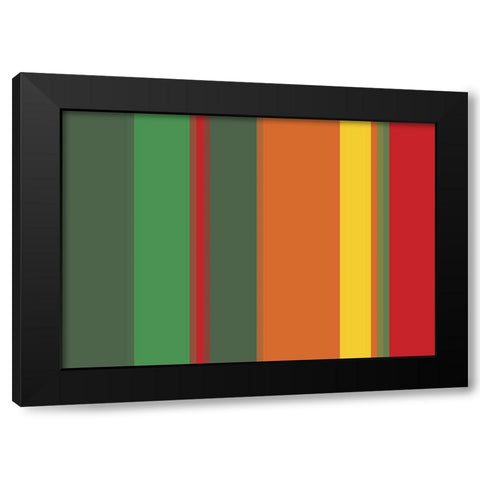 Bright Stripes XIII Black Modern Wood Framed Art Print with Double Matting by Grayscale