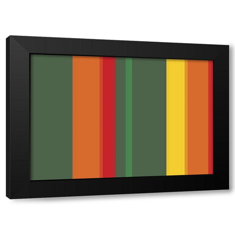 Bright Stripes XV Black Modern Wood Framed Art Print with Double Matting by Grayscale
