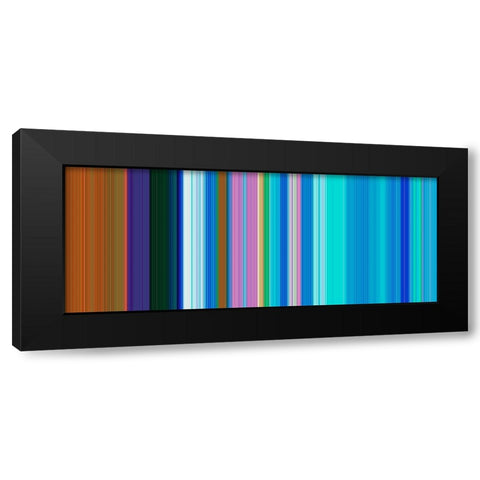 Cool Pinstripes I Black Modern Wood Framed Art Print with Double Matting by Grayscale