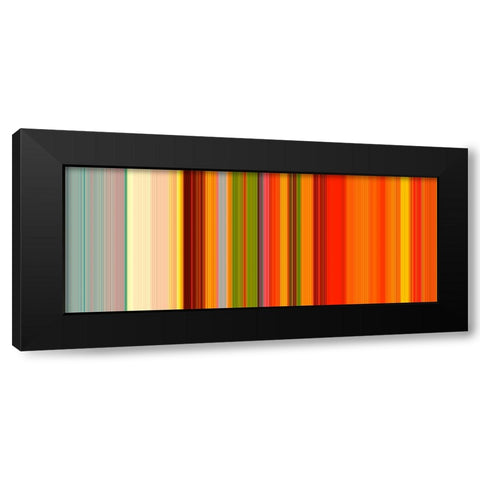 Warm Pinstripes I Black Modern Wood Framed Art Print by Grayscale