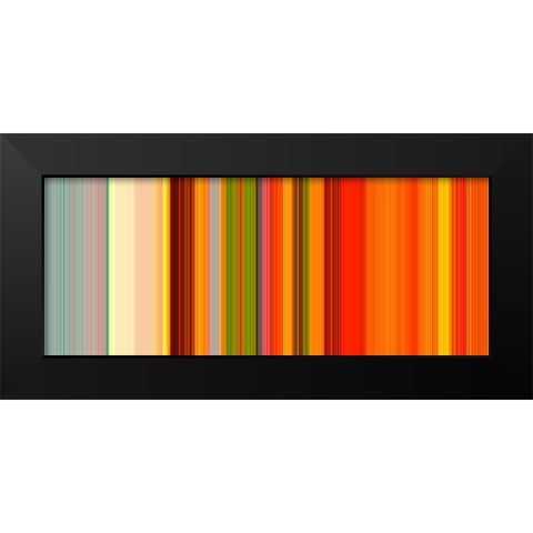Warm Pinstripes I Black Modern Wood Framed Art Print by Grayscale